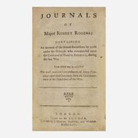 [Americana] Rogers, Robert Journals of Major Robert Rogers: Containing an Account of several Excursions he made under the Generals who commanded upon the Continent of North America, during the late War