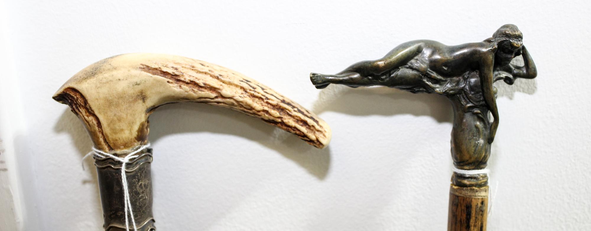 A Group of Two Canes Length of longest 33 1/2 inches.