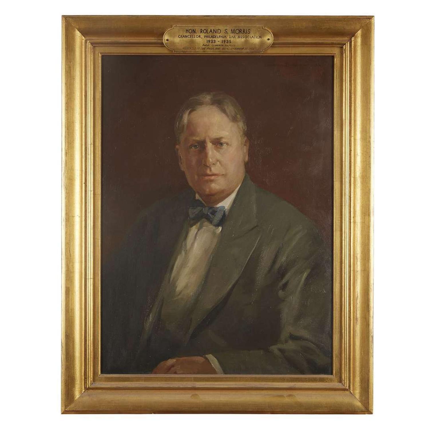 Cameron Burnside (1887-1952) Portrait of Roland Sletor Morris (1874-1945)