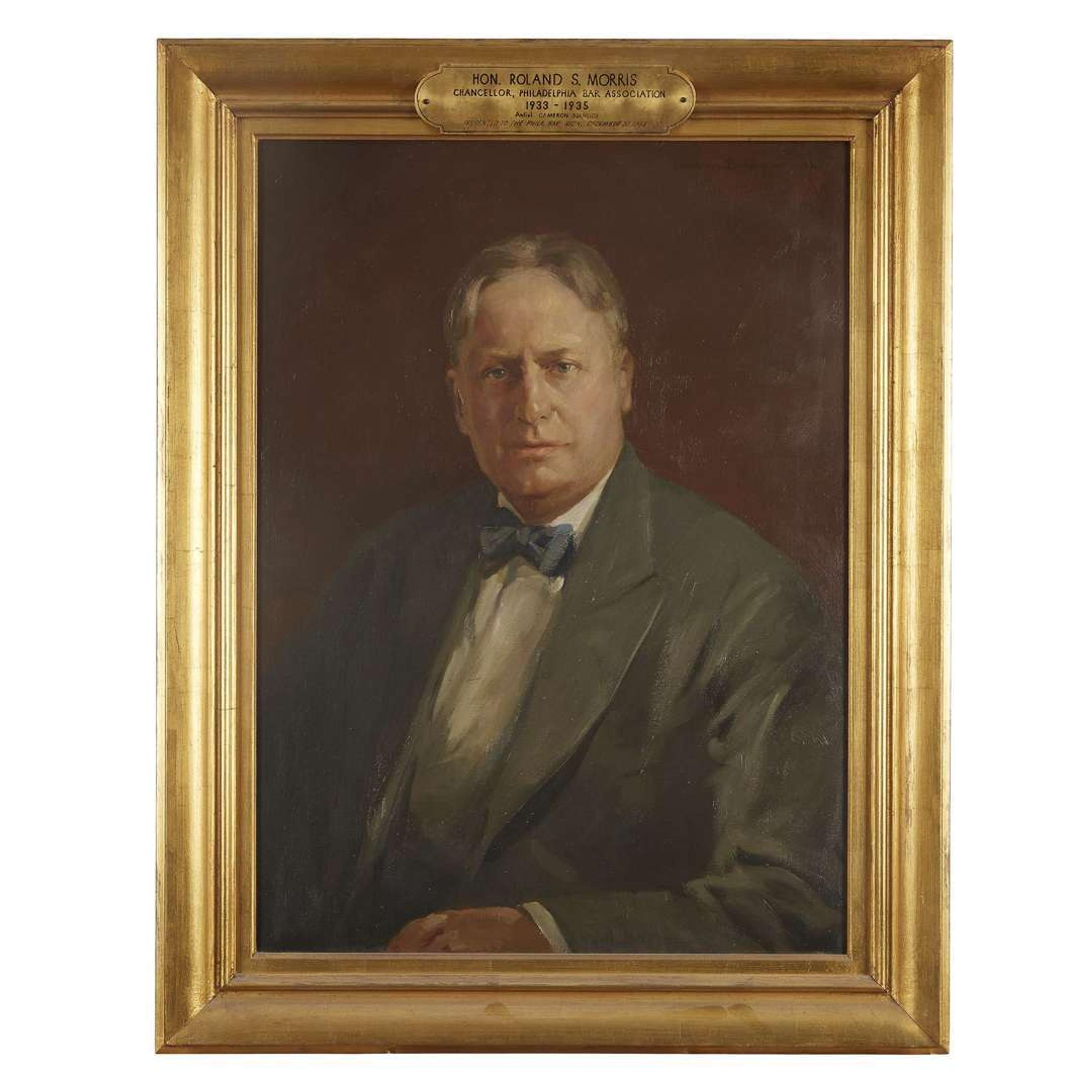 Cameron Burnside (1887-1952) Portrait of Roland Sletor Morris (1874-1945)