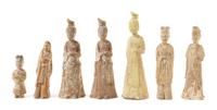 Seven Pottery Figures — TANG DYNASTY