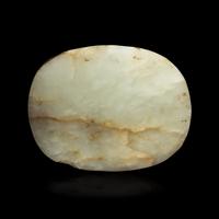 A Chinese Pale Celadon Jade 'Immortals' Pebble, Late 19th-Mid 20th Century 晚清-民國 青白玉刻神仙圖如意頭