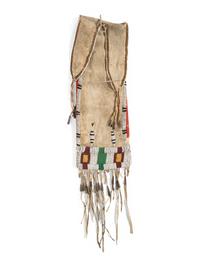 Arapaho Beaded Hide Tobacco Bag