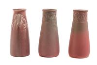 Three Rookwood Production Pottery Vases Height 6 1/4 inches. — TWO 1926, ONE 1926