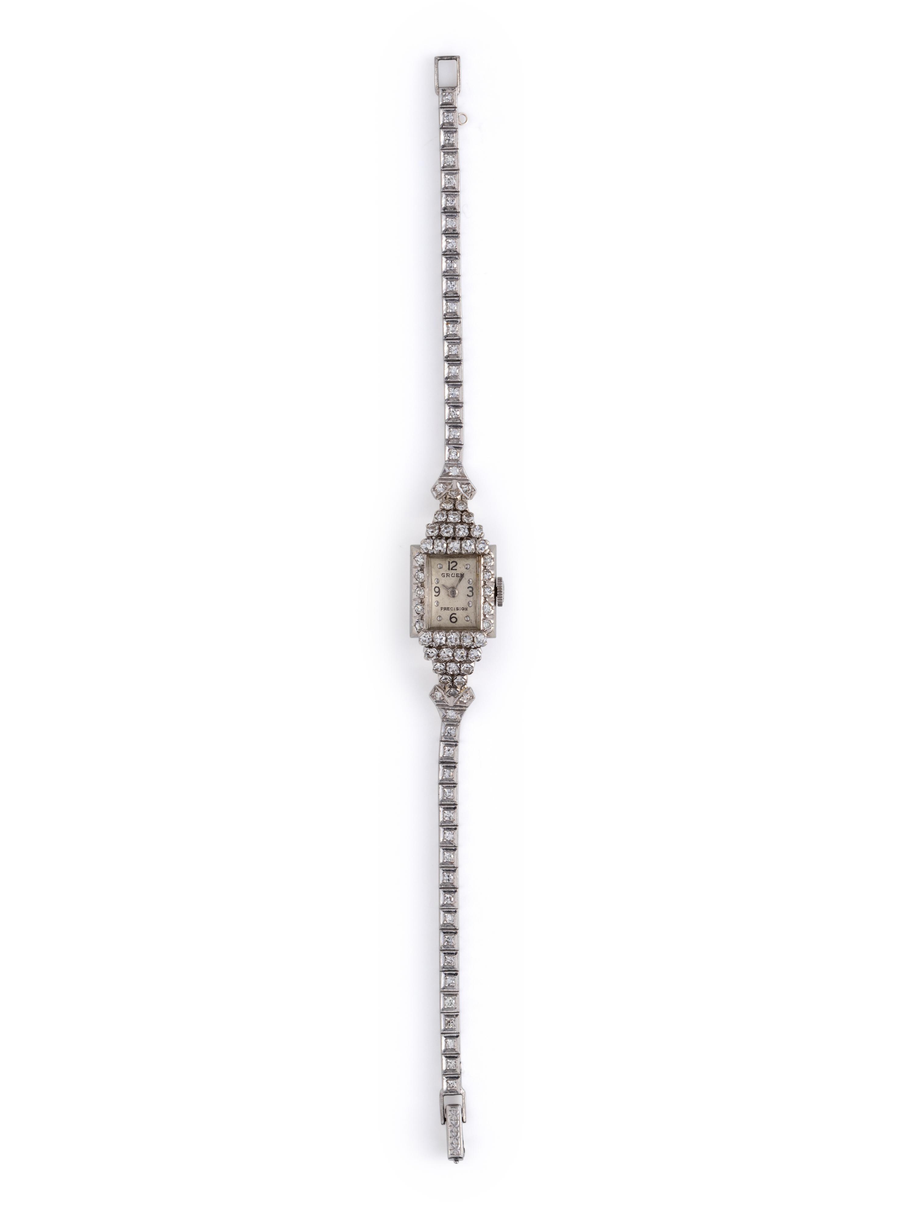 GRUEN, DIAMOND WRISTWATCH