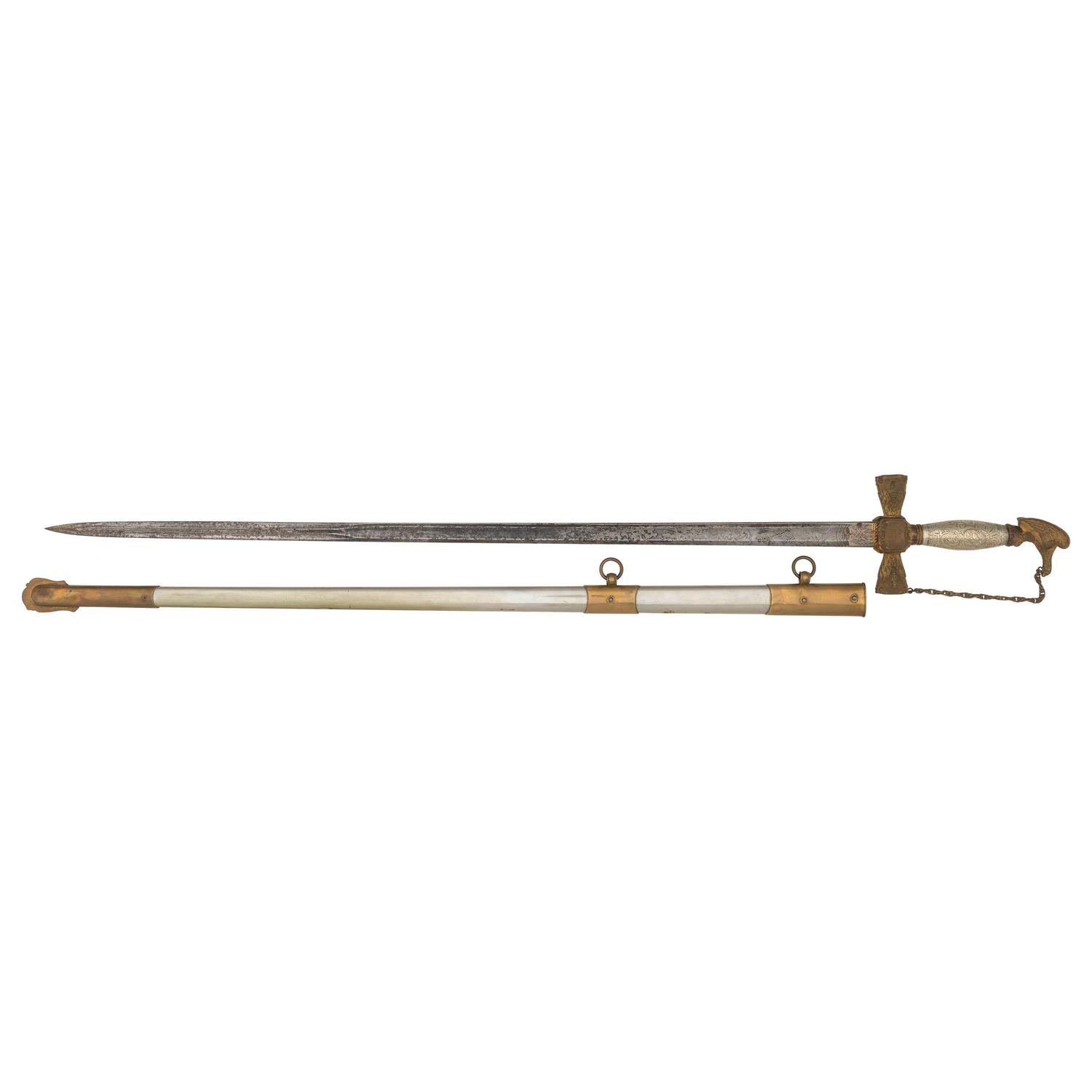 Pre-Civil War Silver Hilted Eagle Pommel Militia Presentation Sword of John Starkweather - Milwaukee Light Guard and later Civil War General