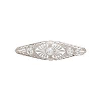 PLATINUM AND DIAMOND BAR BROOCH