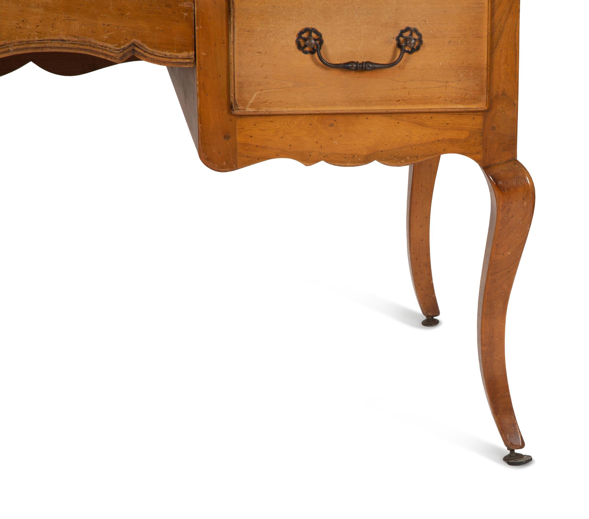 A Louis XV Provincial Style Fruitwood Writing Table