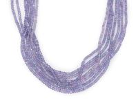 TANZANITE MULTISTRAND BEAD NECKLACE