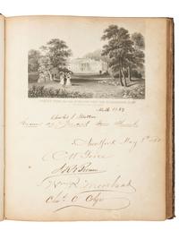 America in Manuscript BARNUM, Phineas Taylor (1810-1891). Autograph album compiled and inscribed by P.T. Barnum, with signatures of Tom Thumb and Edwin Booth.