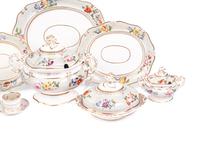 A Ridgway Enameled Porcelain Dinner Service