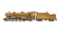 A Group of Four Japanese Brass HO-Gauge Locomotives and Tenders