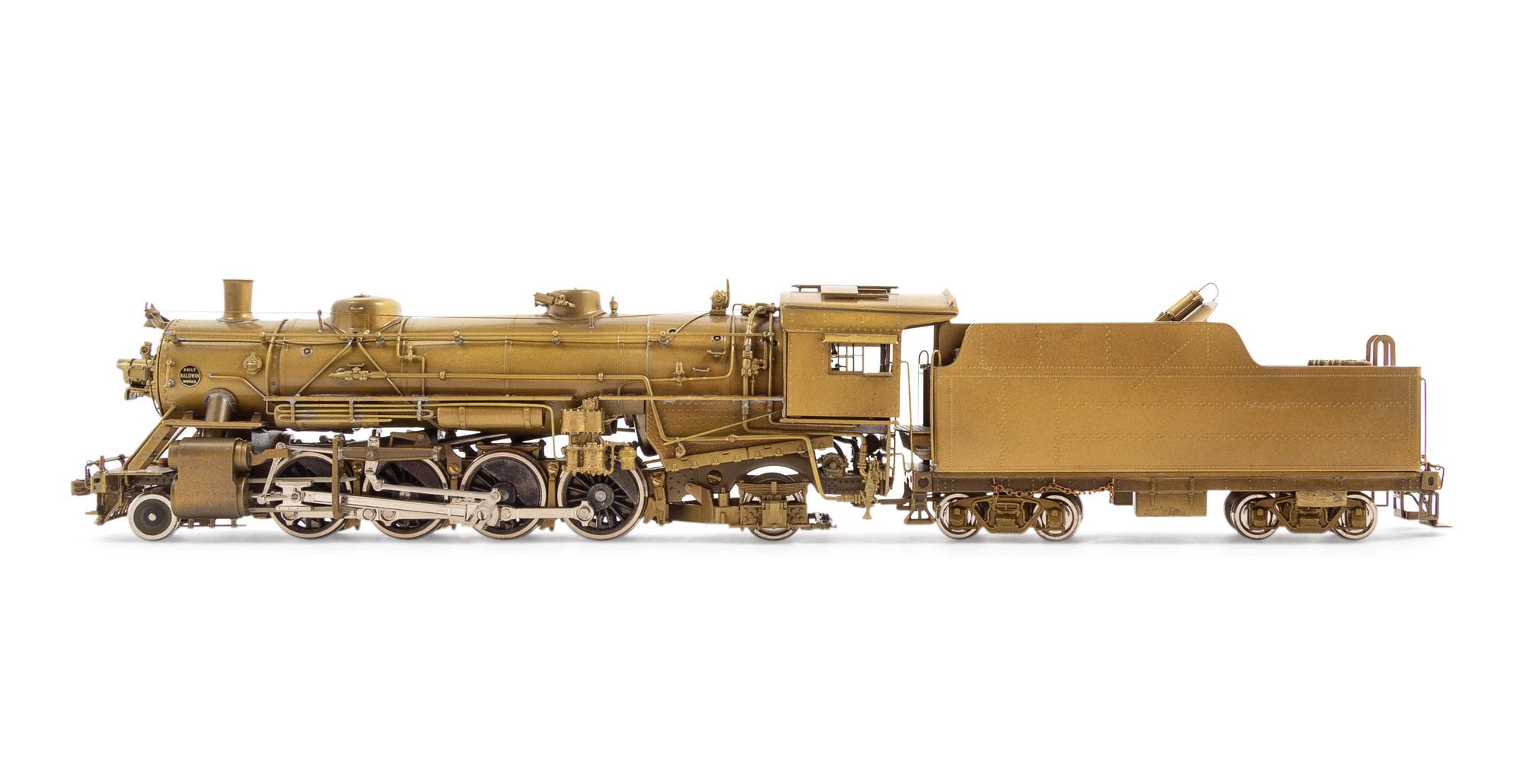 A Group of Four Japanese Brass HO-Gauge Locomotives and Tenders