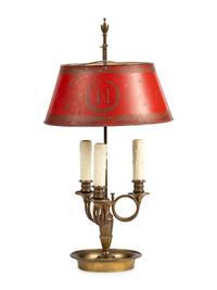 An Empire Style Gilt Metal Bouillotte Lamp