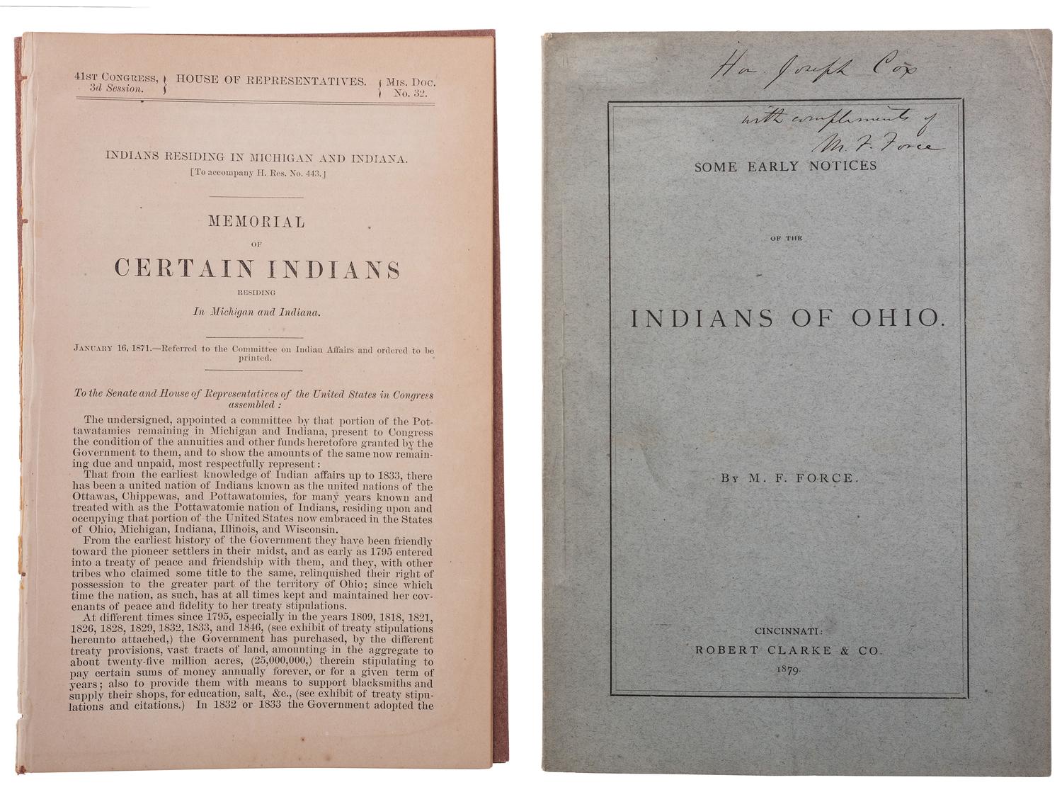 [NATIVE AMERICANS]. 19th Century Indian Tribes, mostly Eastern.