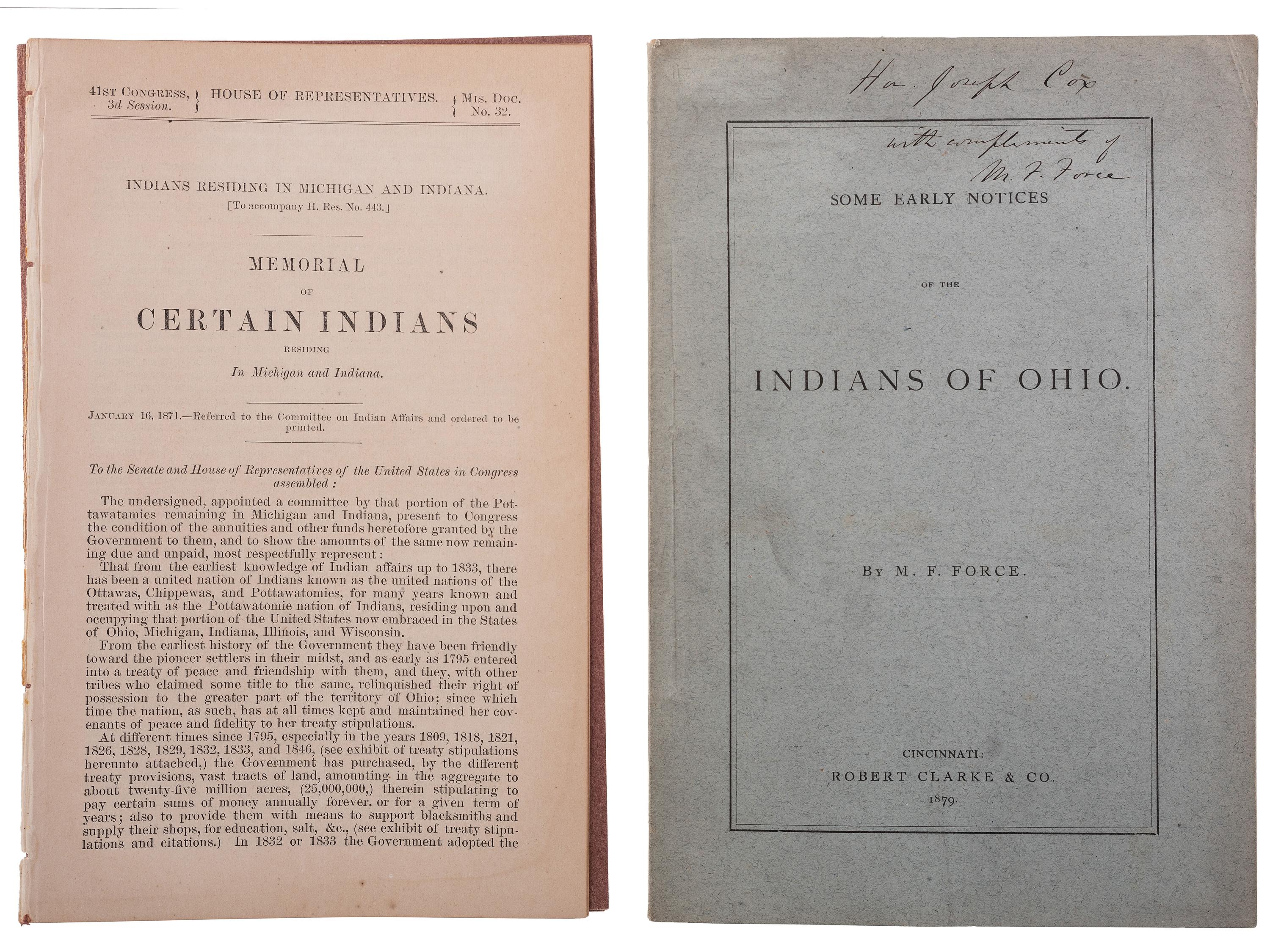 [NATIVE AMERICANS]. 19th Century Indian Tribes, mostly Eastern.