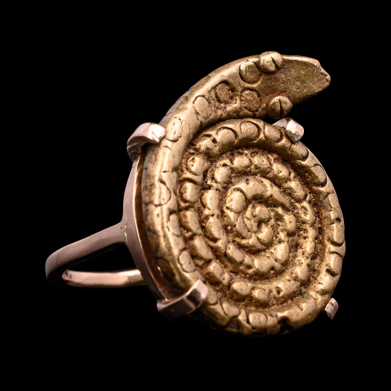 An Ashanti Serpent Gold Ring