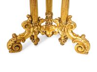 A Florentine Carved Giltwood and Scagliola Top Center Table