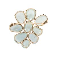 COLLECTION OF AQUAMARINE AND CULTURED PEARL JEWELRY