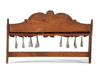 A Carved Pine Spoon Rack