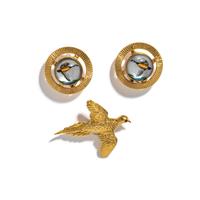 COLLECTION OF YELLOW GOLD BIRD JEWELRY