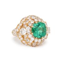 M. GÉRARD, COLOMBIAN EMERALD AND DIAMOND RING