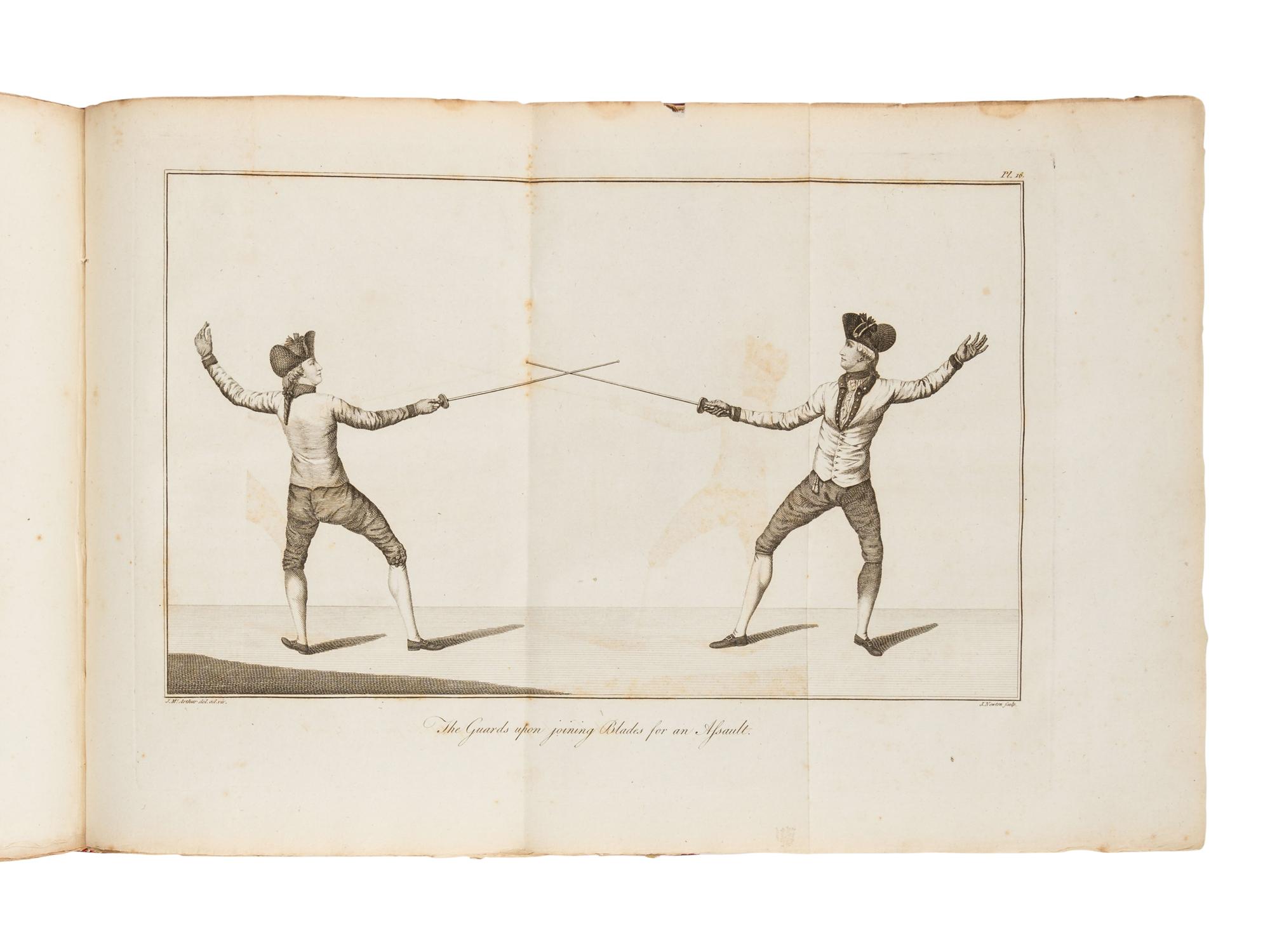 McARTHUR, John (1755-1840). The Army and Navy Gentleman's Companion; or a New and Complete Treatise on the Theory and Practice of Fencing . London: for J. Murray, 1784.
