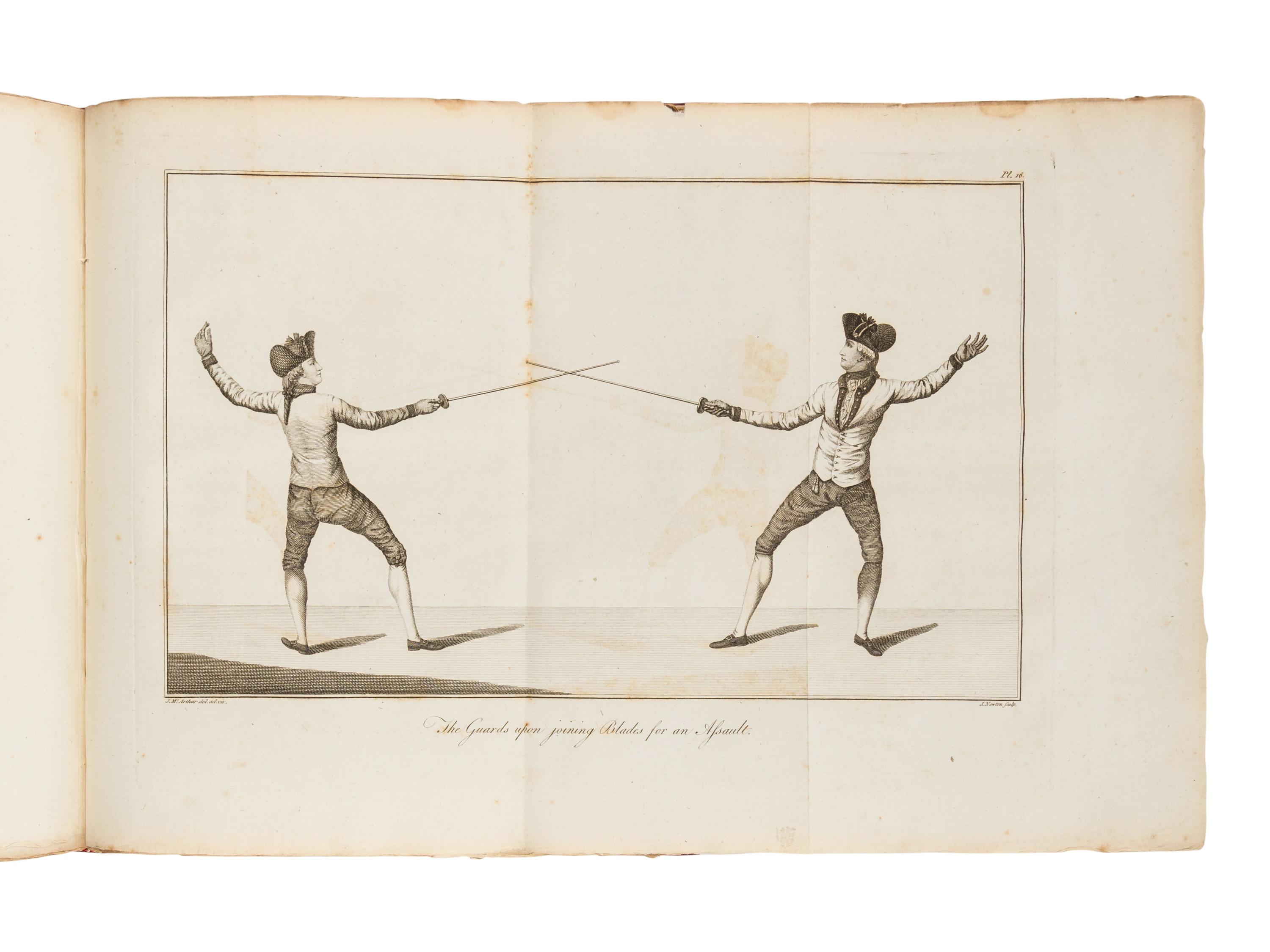 McARTHUR, John (1755-1840). The Army and Navy Gentleman's Companion; or a New and Complete Treatise on the Theory and Practice of Fencing . London: for J. Murray, 1784.