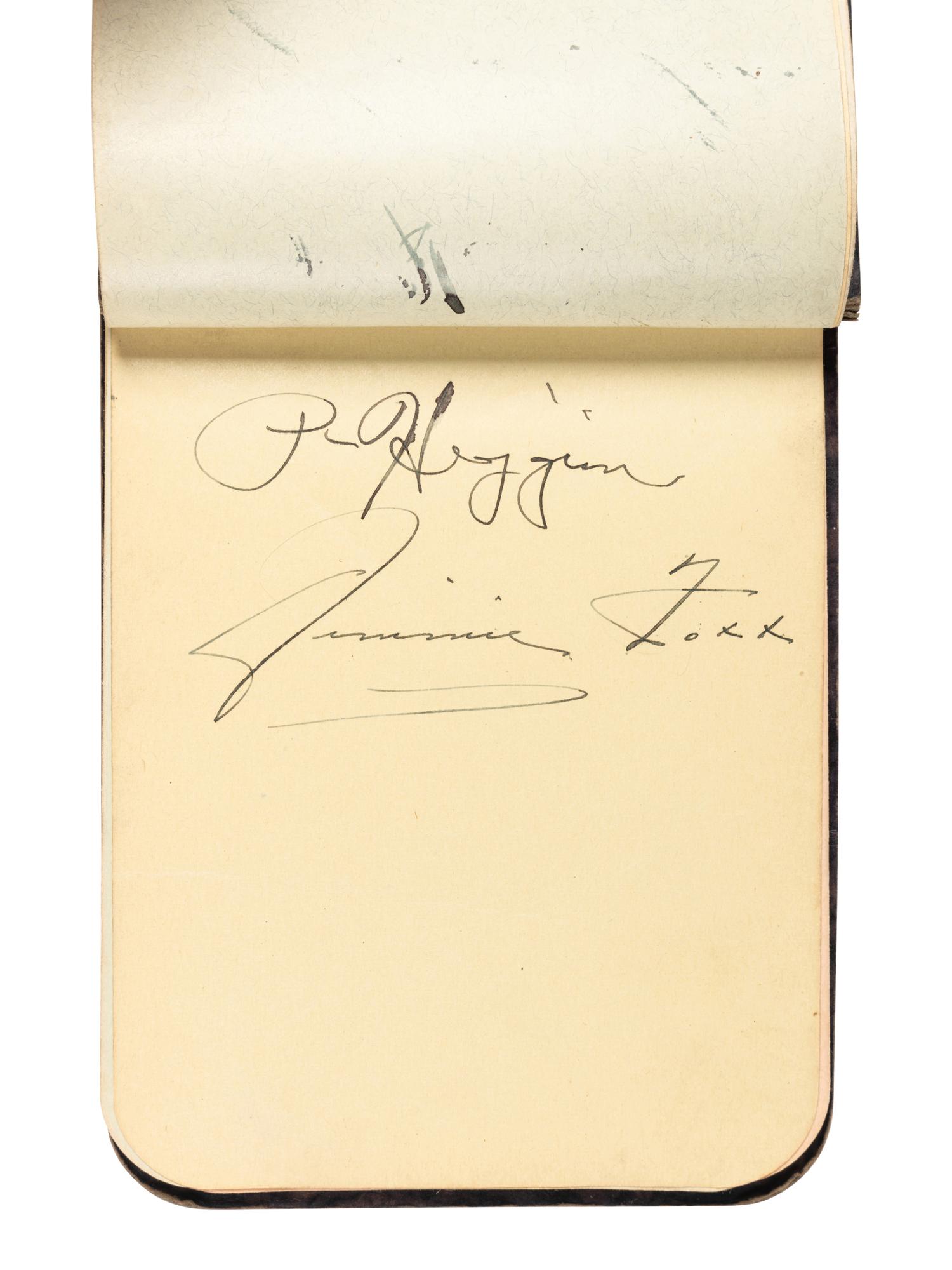 A 1930s Multi-Signed Autograph 1930s Baseball Autograph Book Including Jimmie Foxx (Beckett Authentication Services Letter BAS Certified),