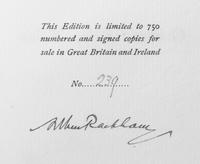 RACKHAM, ARTHUR. The Fairy Tales of the Brothers Grimm. London, 1909. Signed, limited.