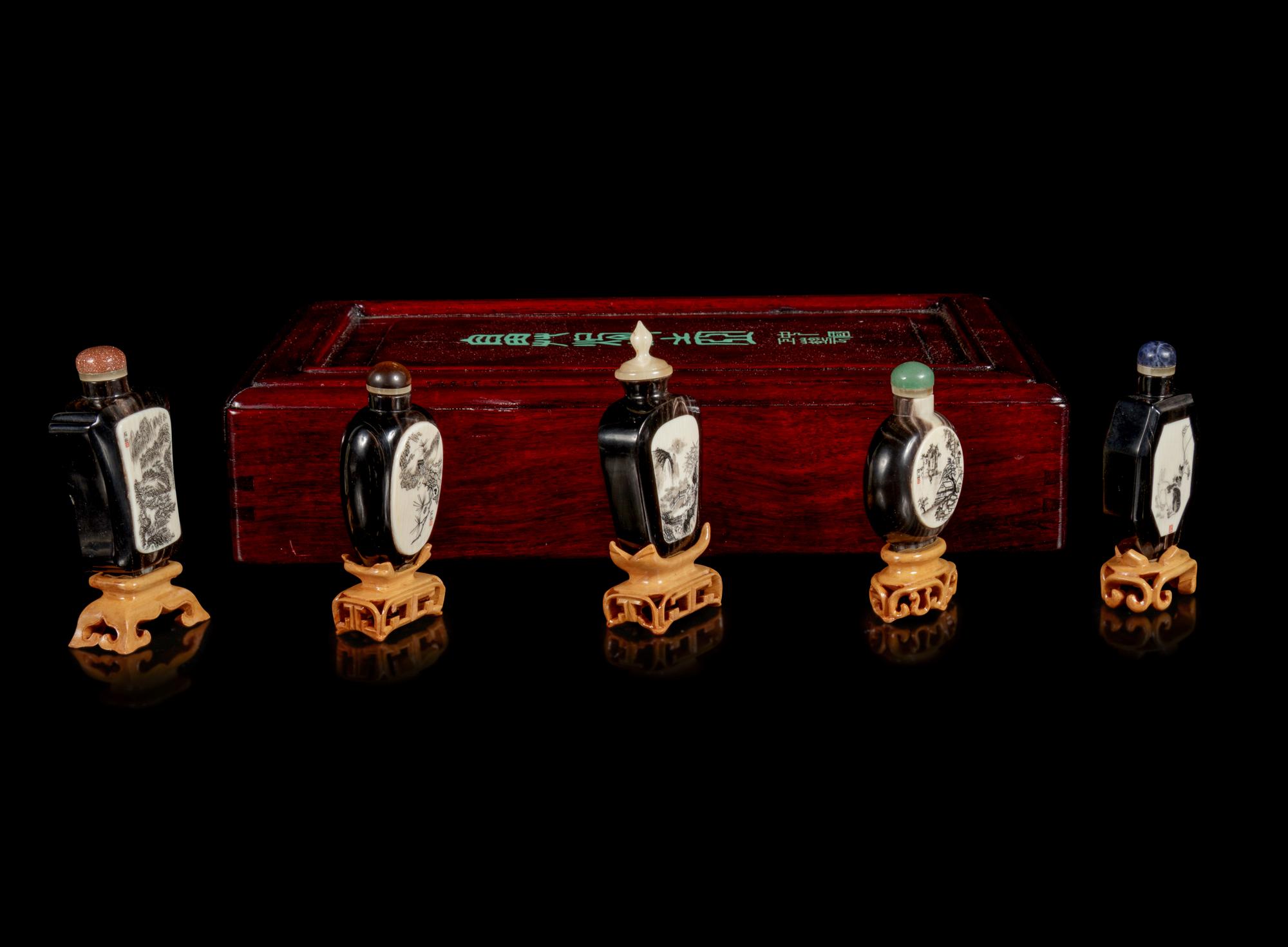 Five Chinese Snuff Bottles