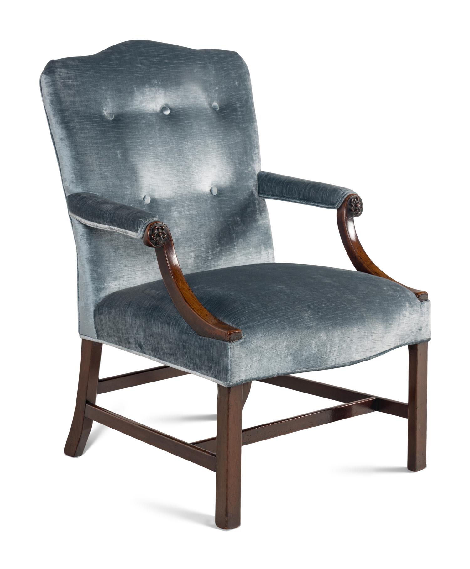 A George IV Mahogany Library Chair