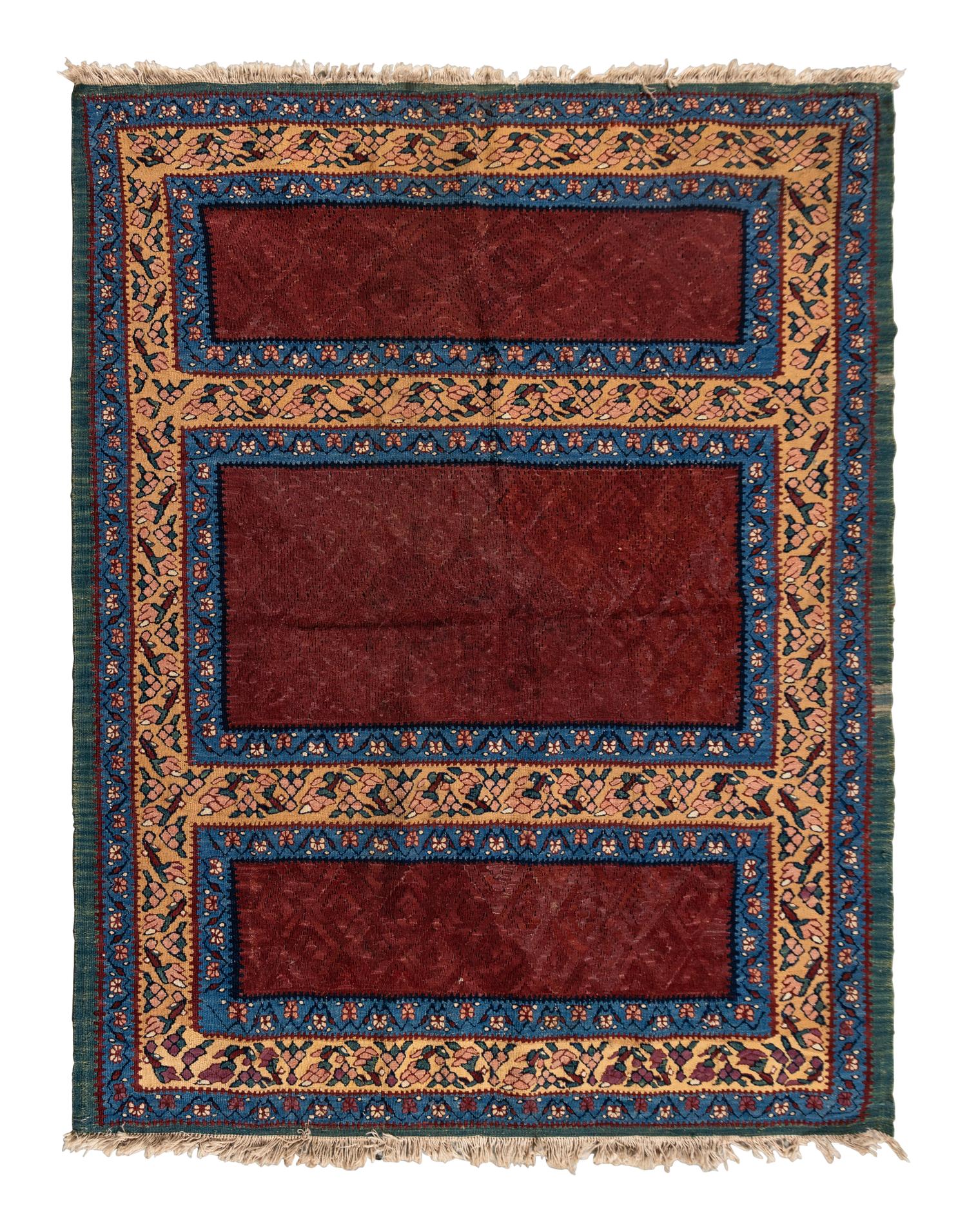 A Senneh Kilim Wool Rug