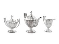An American Silver Three-Piece Tea Service