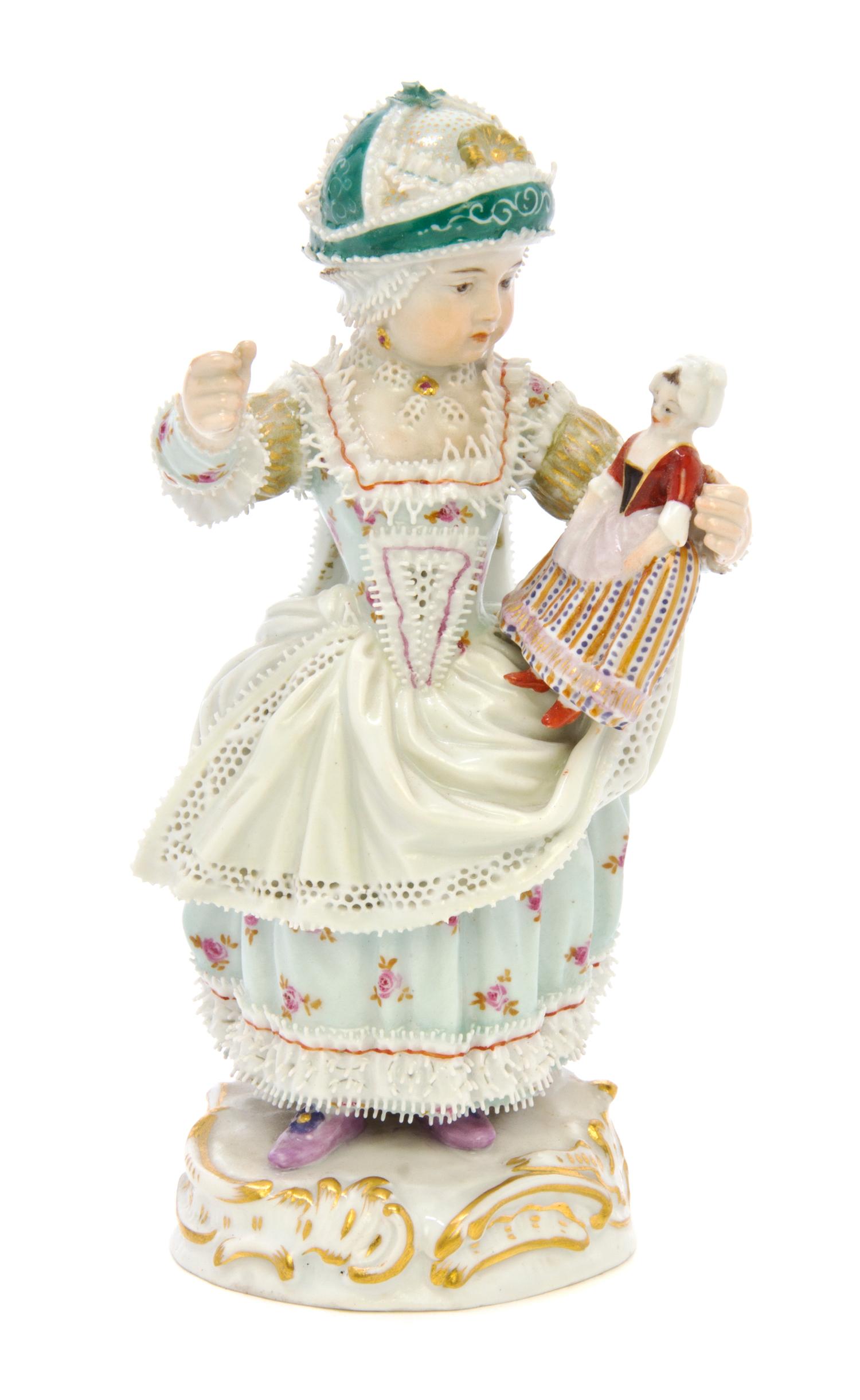 A Meissen Porcelain Figure, Height 5 1/2 inches.