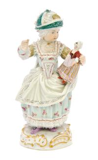 A Meissen Porcelain Figure, Height 5 1/2 inches.
