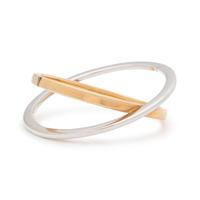 BICOLOR GOLD BANGLE BRACELET