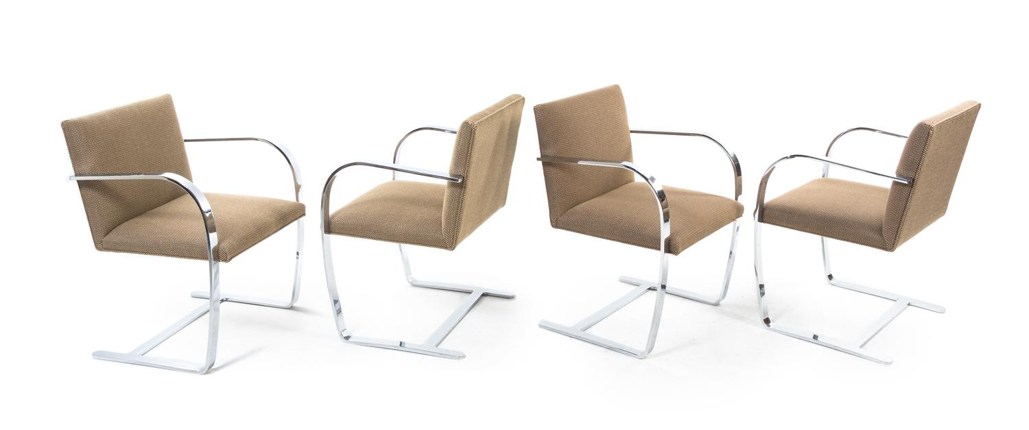 Ludwig Mies van Der Rohe (German/American, 1886-1969), KNOLL, a group of 8 BRNO chairs