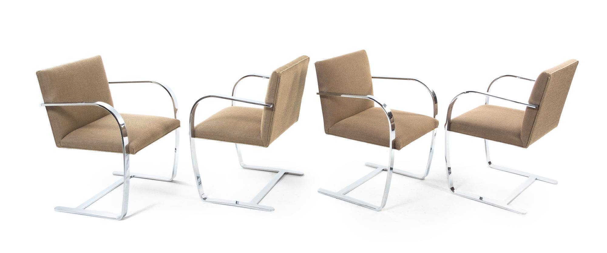 Ludwig Mies van Der Rohe (German/American, 1886-1969), KNOLL, a group of 8 BRNO chairs