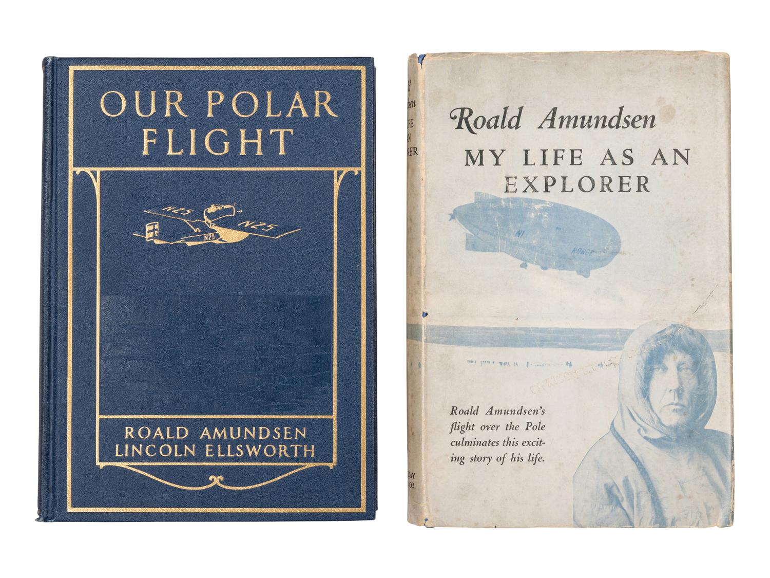 [AMUNDSEN, Roald (1872-1928)]. A group of 4 works by Amundsen regarding polar flight, comprising: