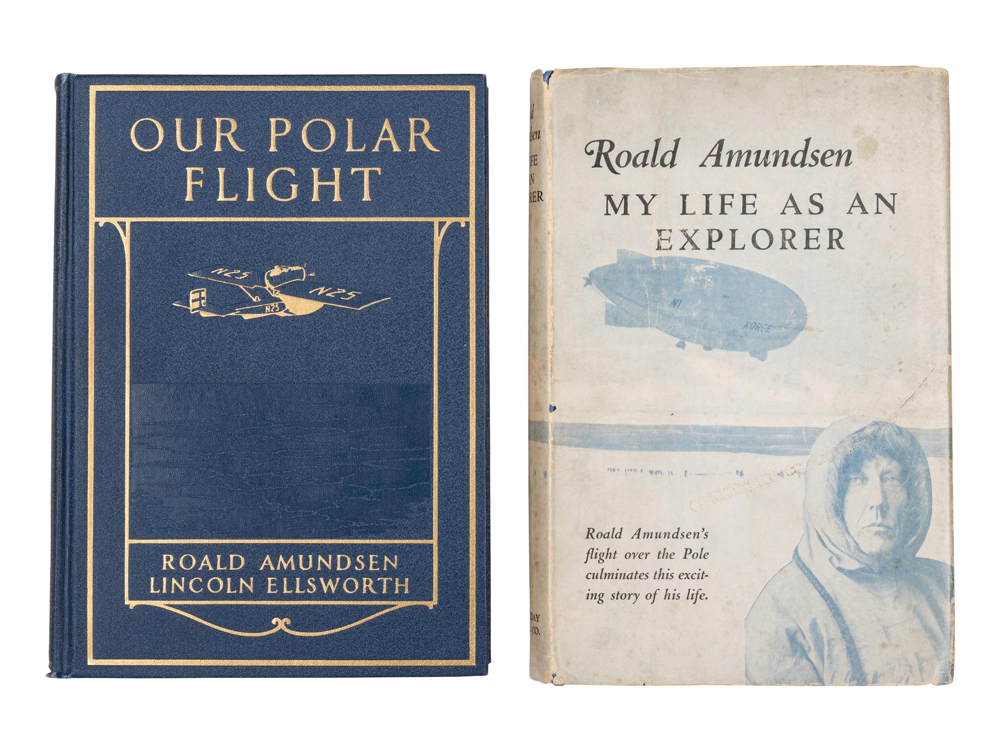 [AMUNDSEN, Roald (1872-1928)]. A group of 4 works by Amundsen regarding polar flight, comprising: