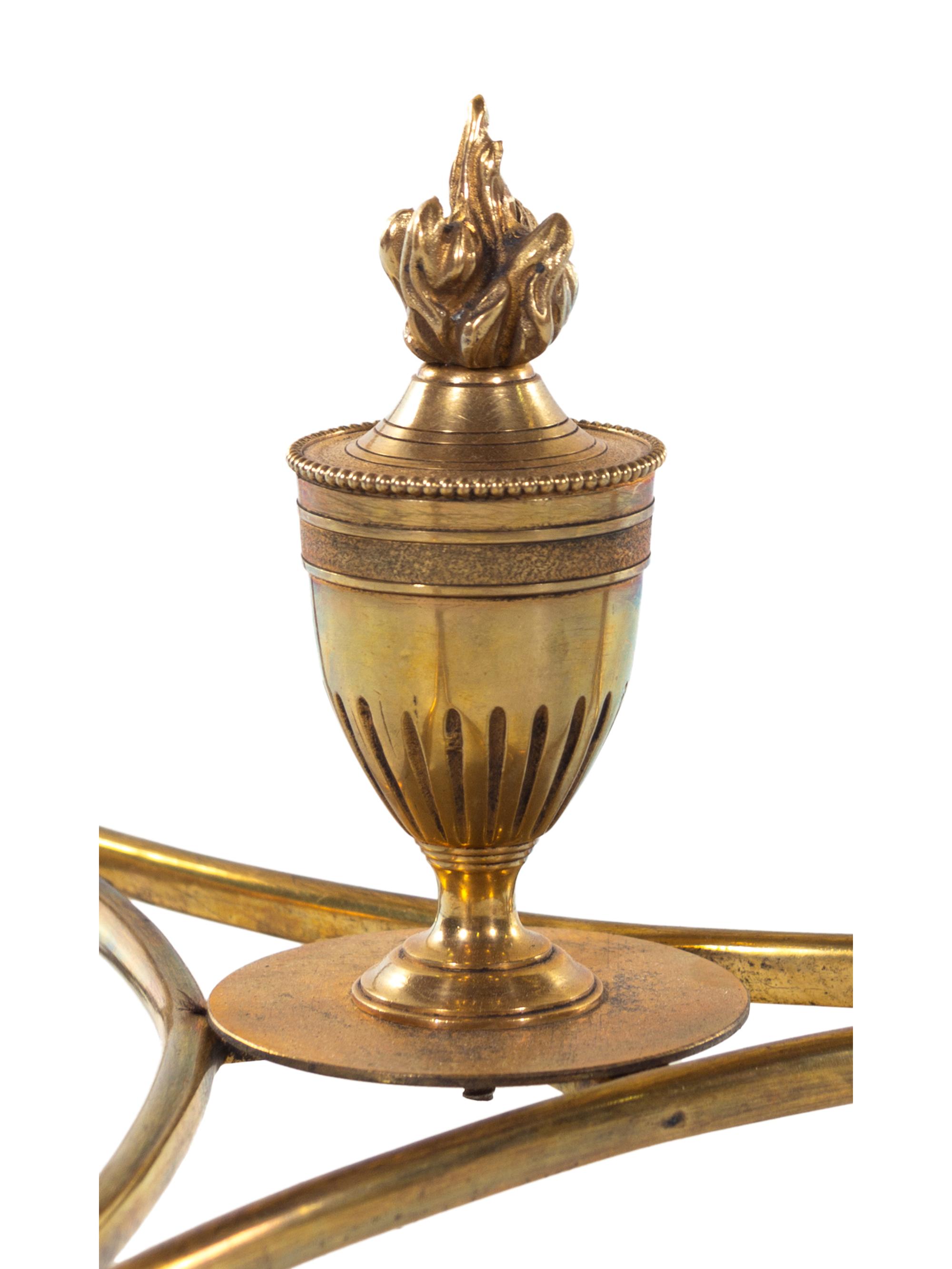 A Pair of Neoclassical Gilt Bronze and Marble-Top Guéridons