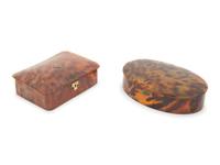 Two English Tortoise Shell Dresser Boxes