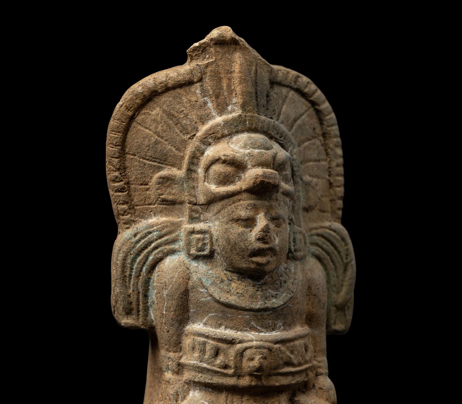 A Maya Rattle Figure