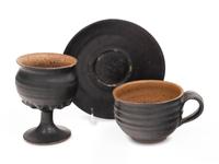 Three American Flameware Pottery Articles by Bill Sax