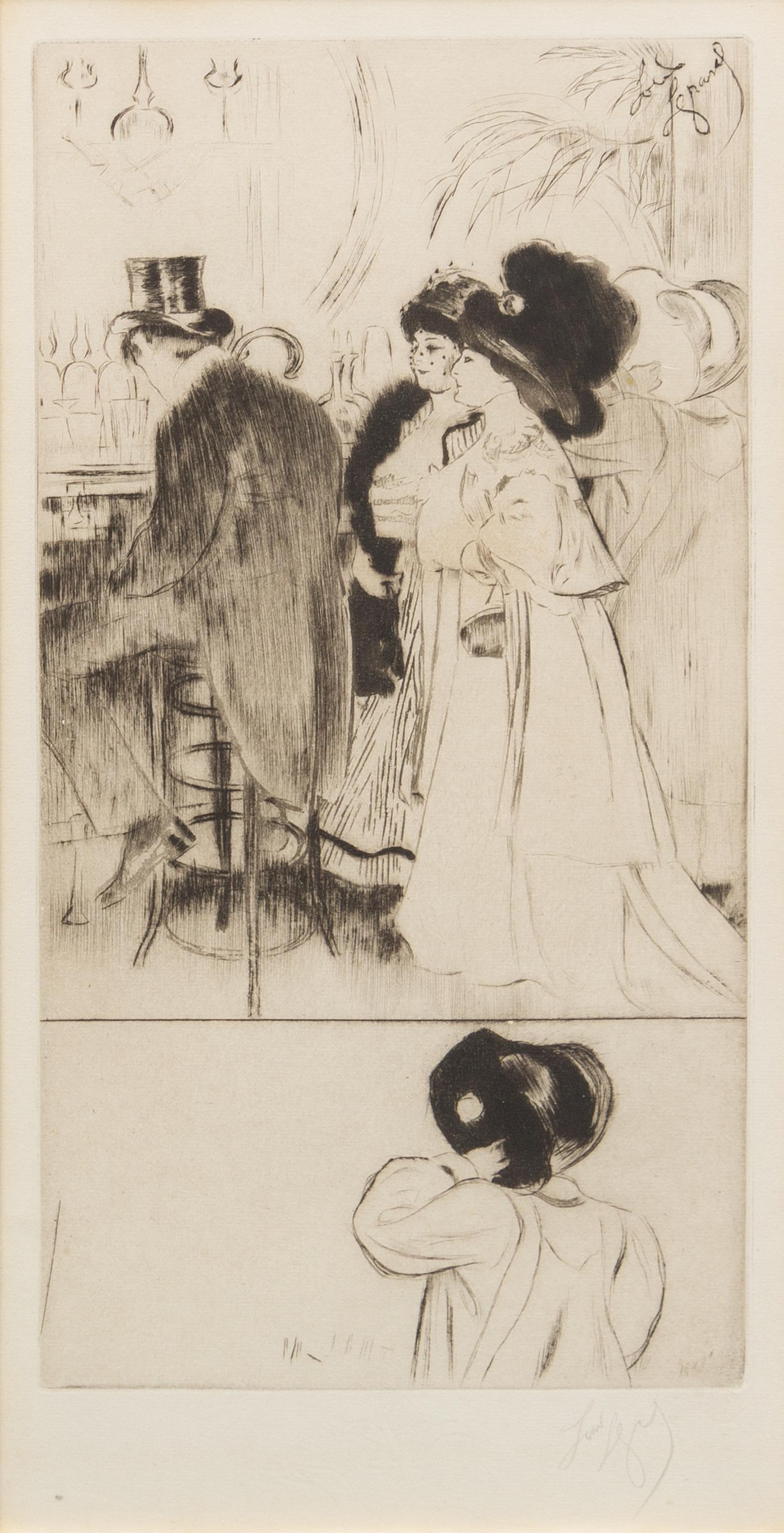 Louis Auguste Mathieu Legrand, (French, 1863-1951), Les bars, 1909 (Suite of 8)