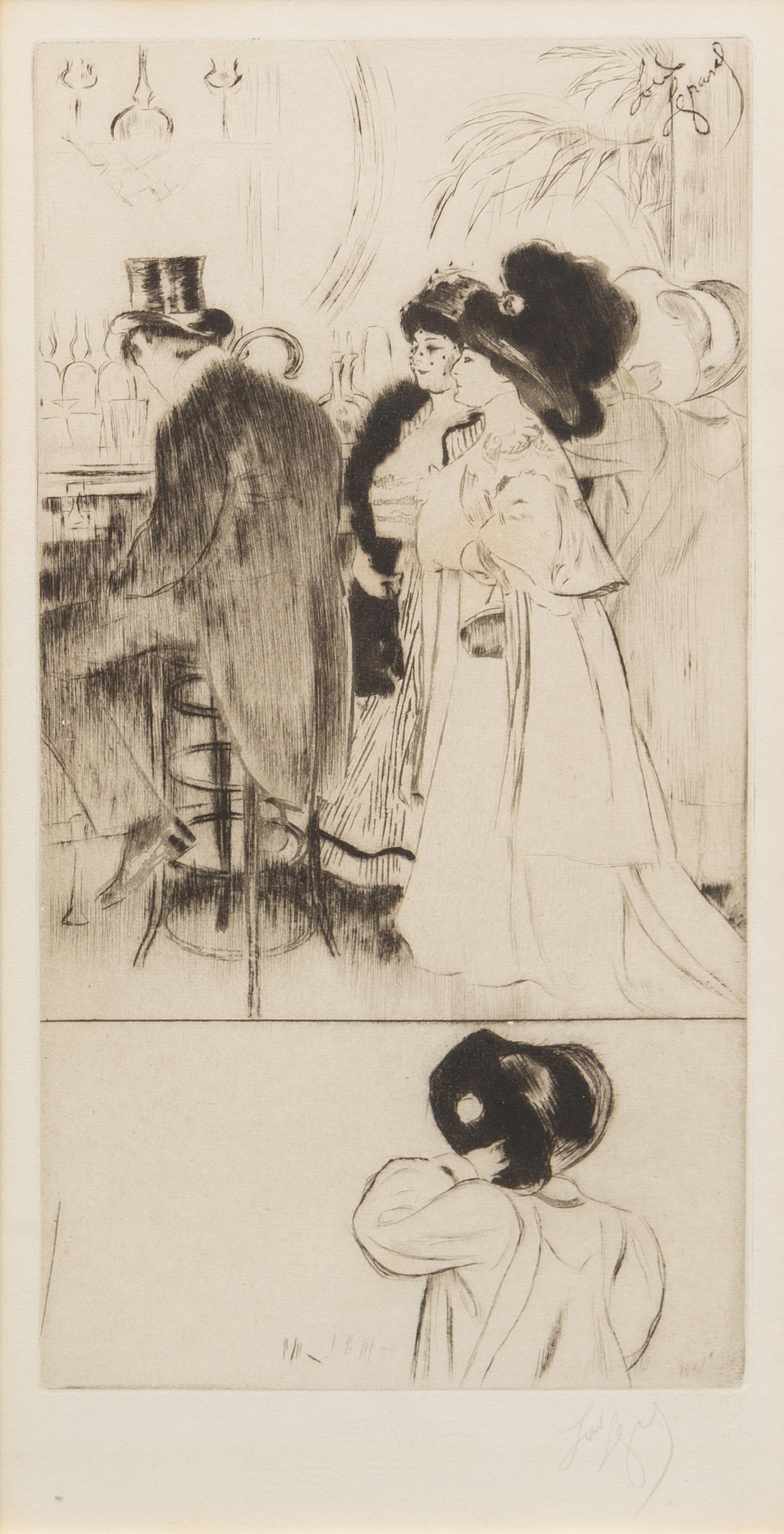 Louis Auguste Mathieu Legrand, (French, 1863-1951), Les bars, 1909 (Suite of 8)