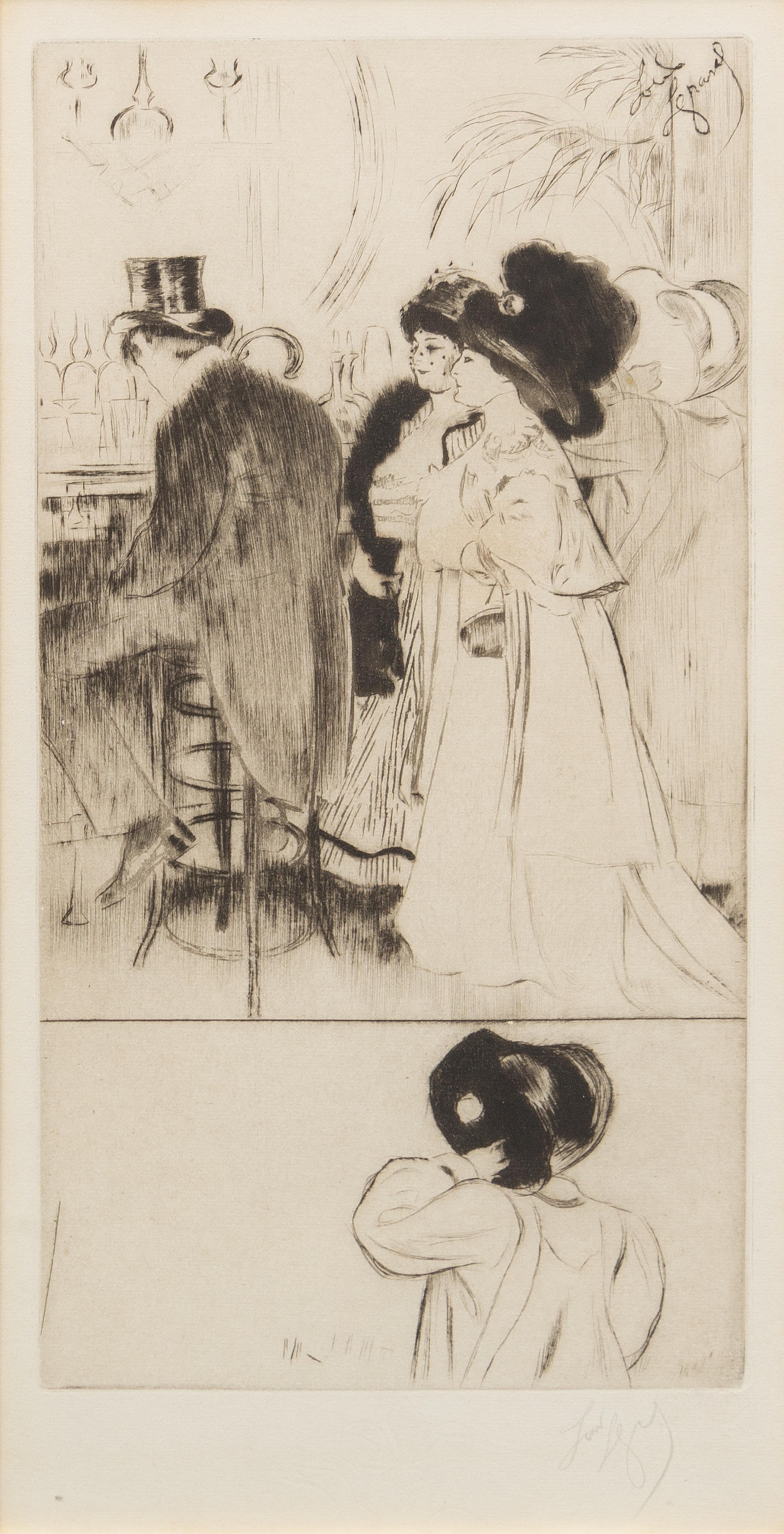 Louis Auguste Mathieu Legrand, (French, 1863-1951), Les bars, 1909 (Suite of 8)