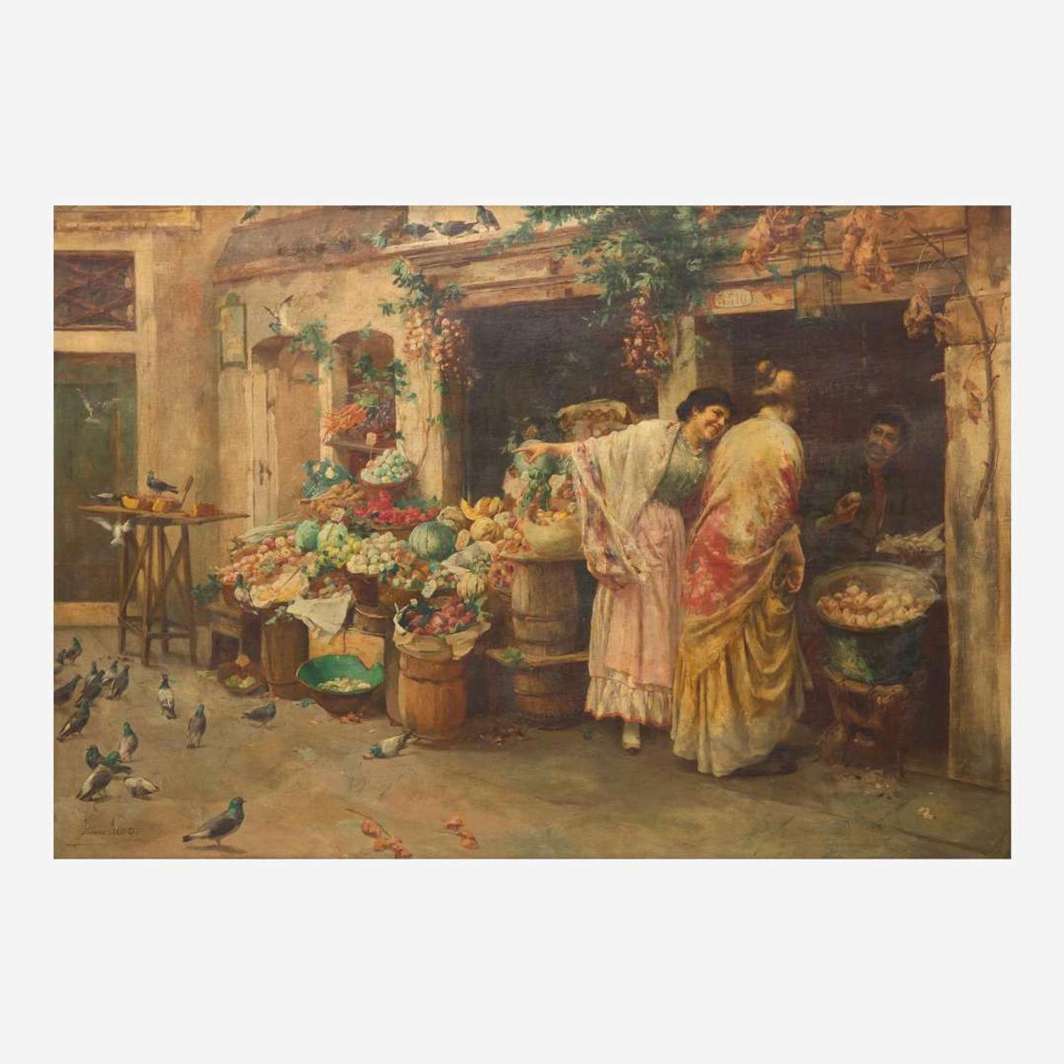 Stefano Novo (Italian, 1862-1927) The Fruit Market