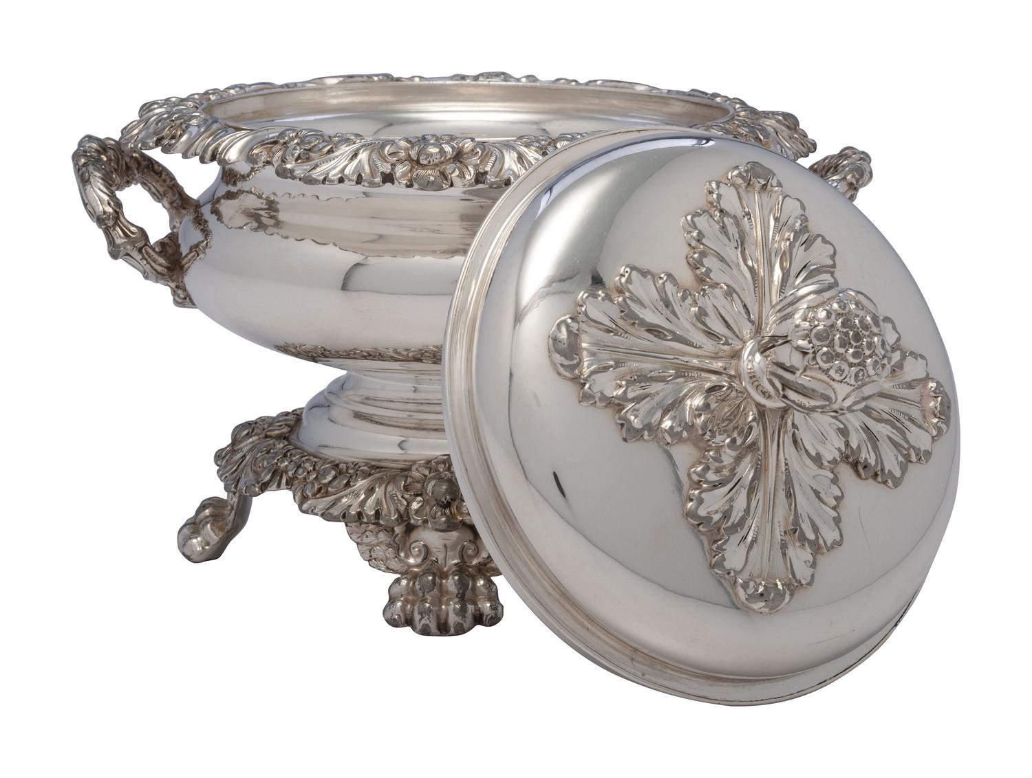A Silverplate Lidded Vegetable Dish